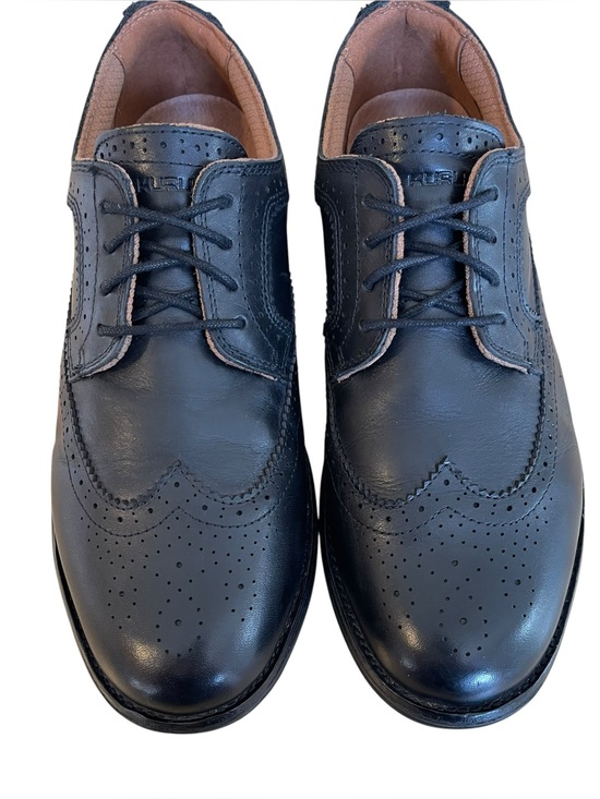 Kuru Warhol Wingtip Leather Shoes Comfort Size 9.5 Black Lace Up main image 9